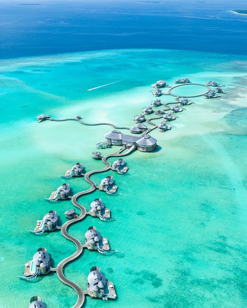 Aerial view of the Maldives